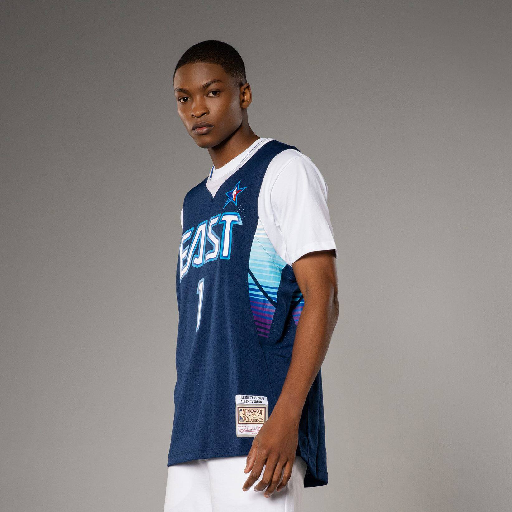 nbamn复古球衣sw2009年全明星赛东部艾弗森篮球服