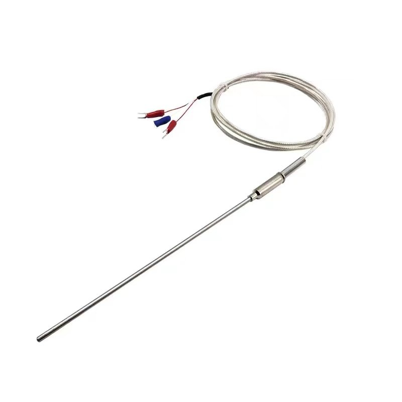 pt100三芯线铂热电阻铠装wzpk191温度传感器探针针式热电阻