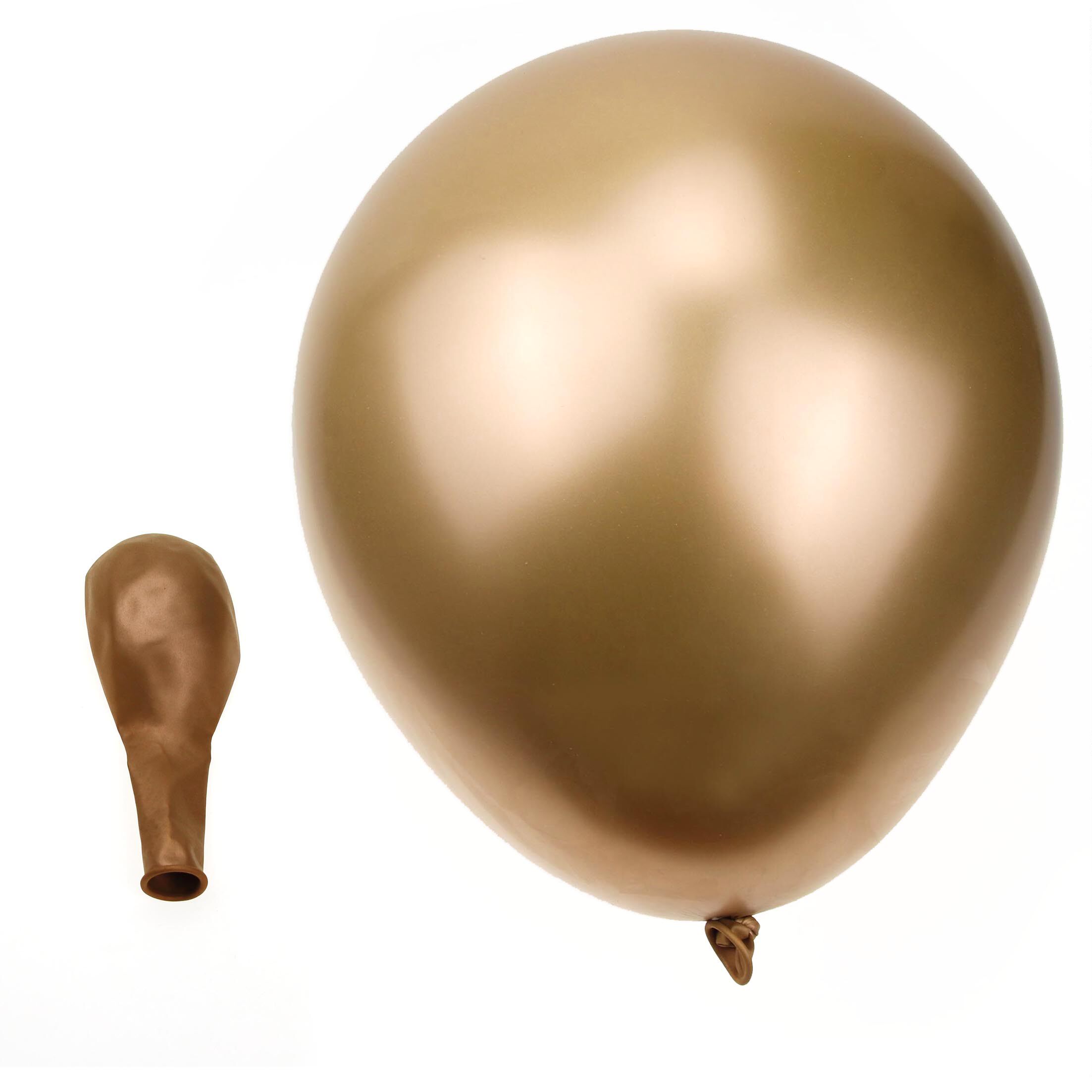 网红10寸18寸5寸金属光泽气球质感金色银色气球