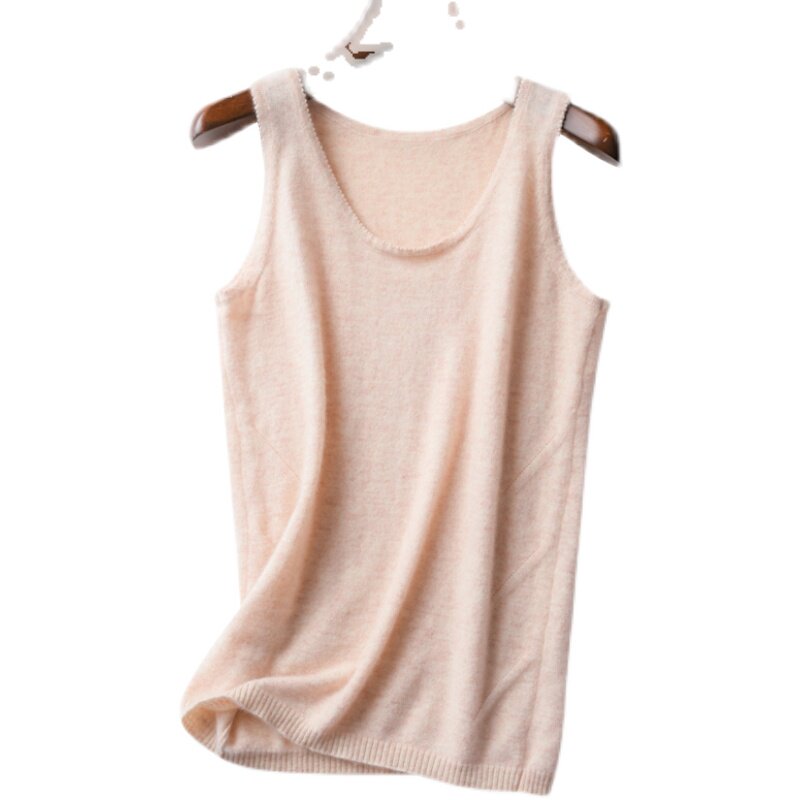 48支精纺白色针织吊带背心女夏无袖外穿钩花背心吊带