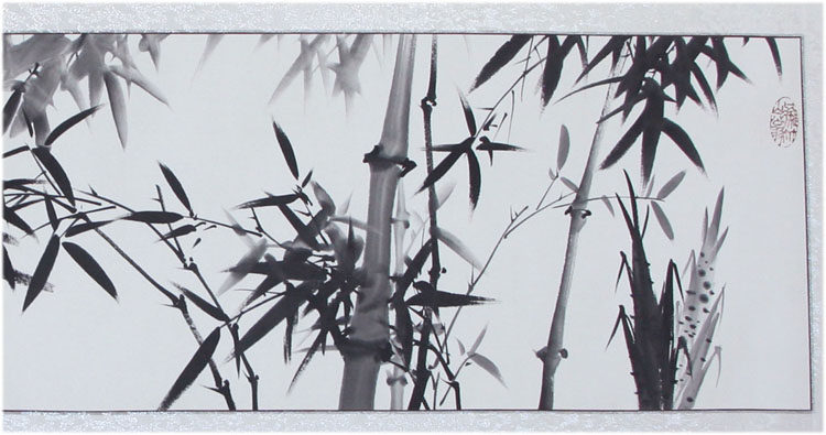 竹子字画国画临摹郑板桥墨竹书画作品水墨画手绘花鸟国画