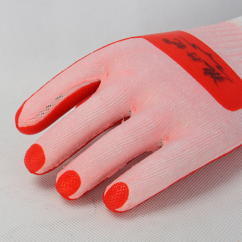 正品双狼胶片手套12付包邮耐磨防滑工地建筑防护手套