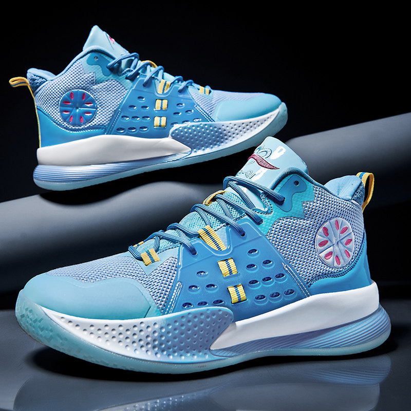 闪击全城鞋战跑步高帮音速球鞋实战学生青少年高帮鞋