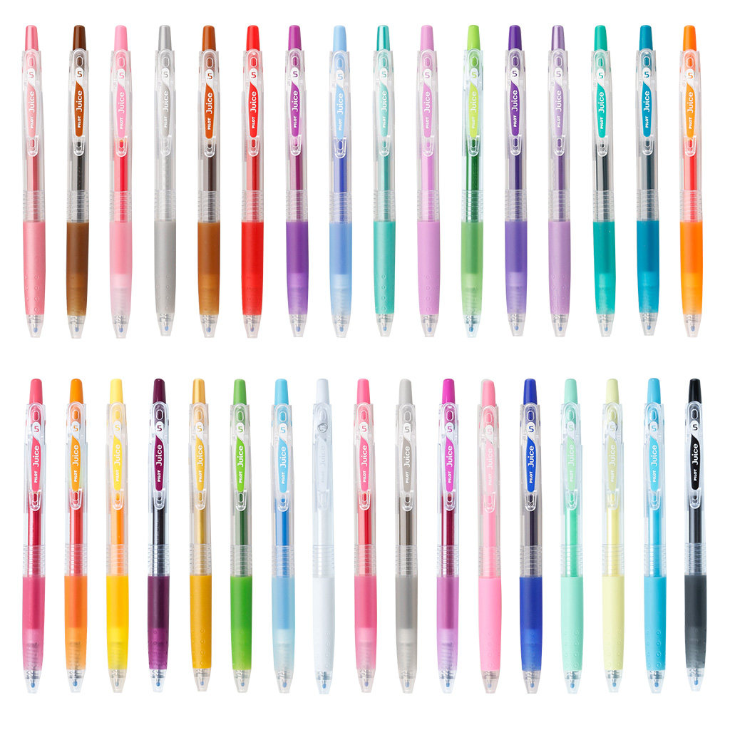 花季juice黑色按动彩色金属果乐pilot果汁百乐果中性笔