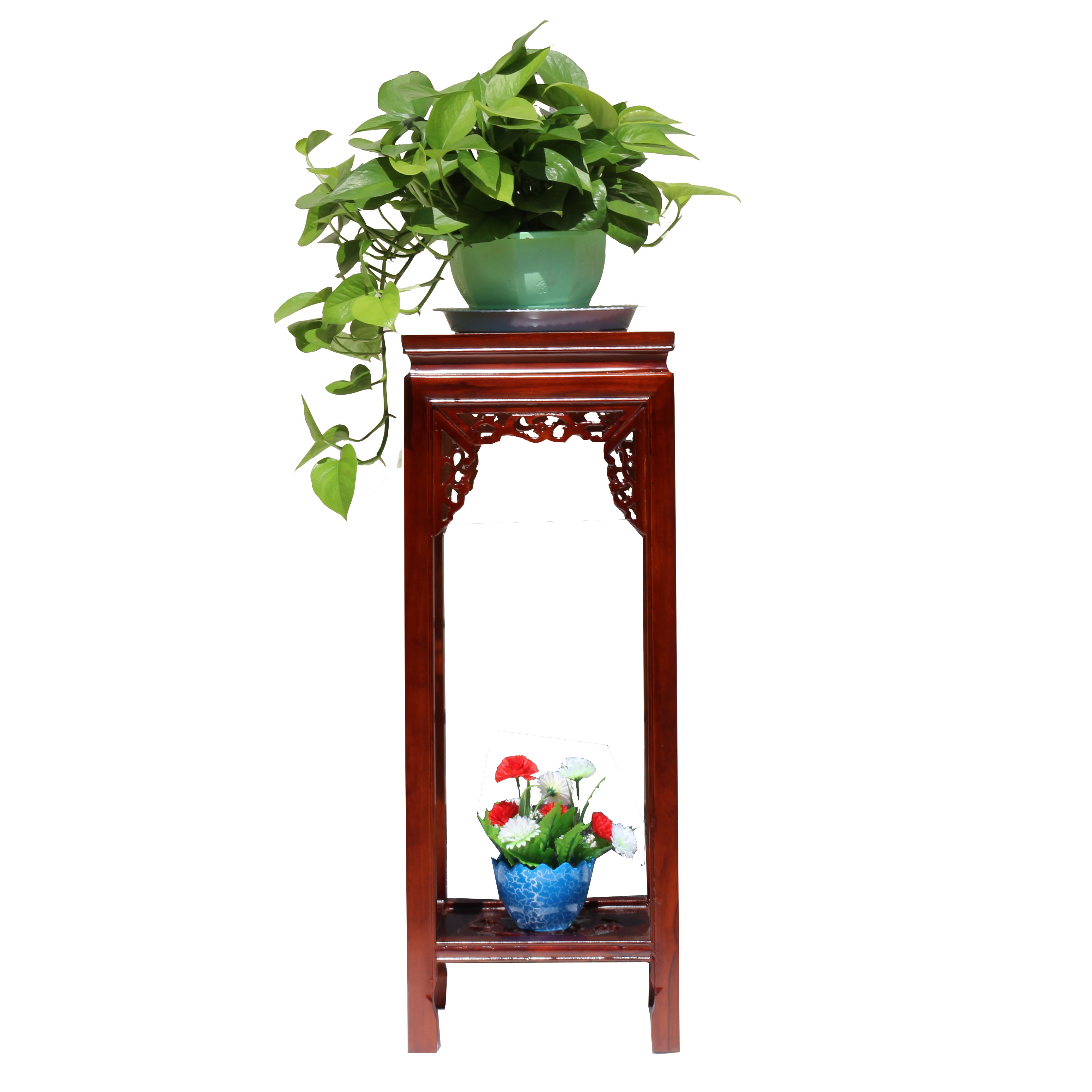 木质实木花架多层现代简约阳台客厅落地整装中式花架