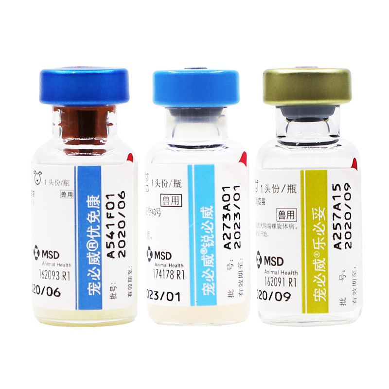 英特威宠物疫苗六联狂犬成犬育苗套装钩端预防猫驱虫药