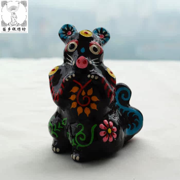 苗乡银绣苗族非物质文化遗产黄平泥哨十二生肖传统大号苗族泥哨