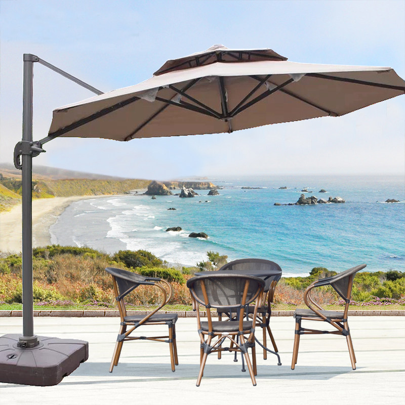 户外遮阳伞庭院香蕉沙滩大雨折叠伞罗马咖啡厅奶茶遮阳伞