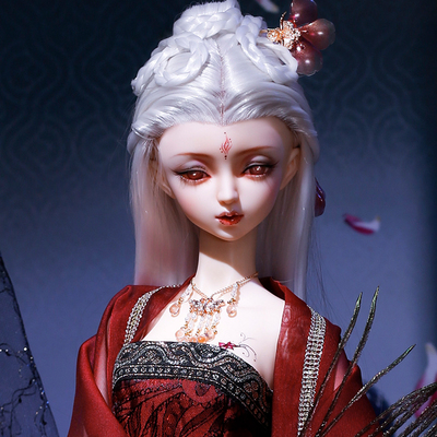 bjd3分娃娃yanan雅南 华月 白发魔女sd关节玩偶红衣古装原创设计