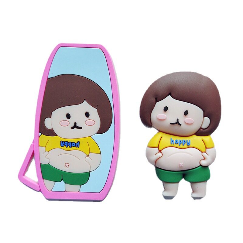 网红恶搞系列生日蛋糕装饰软胶照镜子大肚子女孩啤酒节日装扮用品