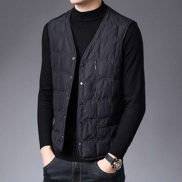 Hengyuanxiang down vest men's leader, old-age, autumn and winter, large size, thin, intrapermid vest, hard, dad Hengyuanxiang down vest men's leader, old-age, autumn and winter, large size, thin, intrapermid vest, hard, dad