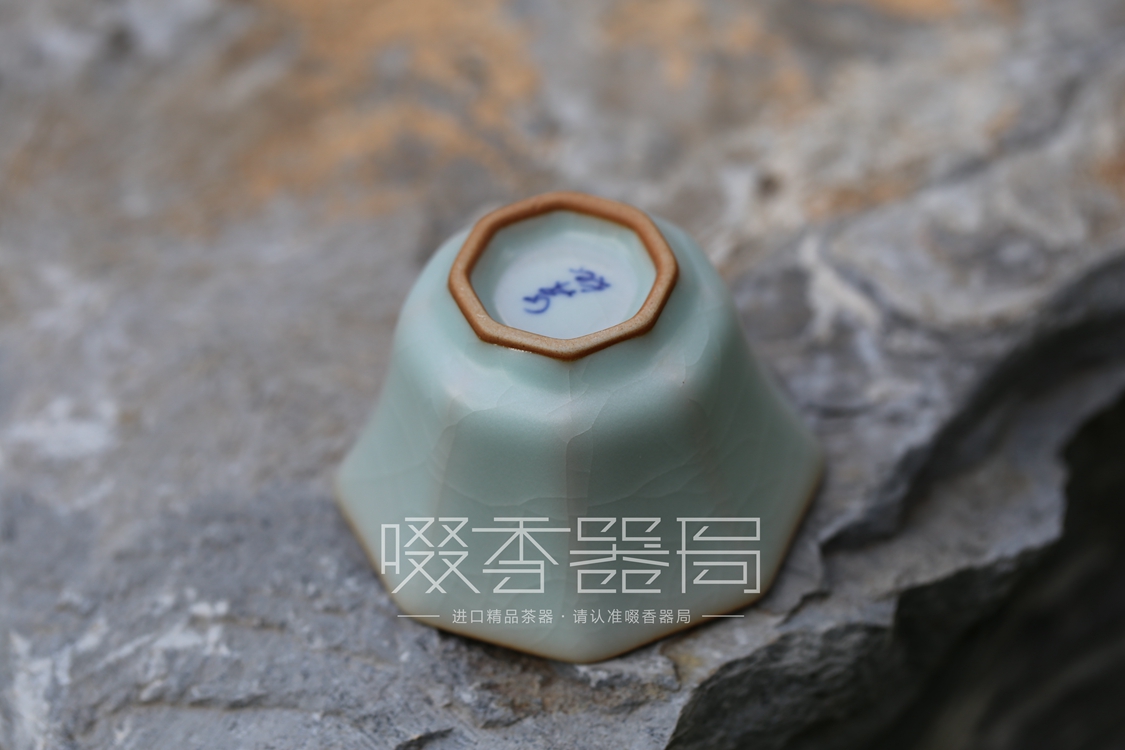 台湾茶具 晓芳窑 蔡晓芳 汝窑 早期天青开片八方杯 单只