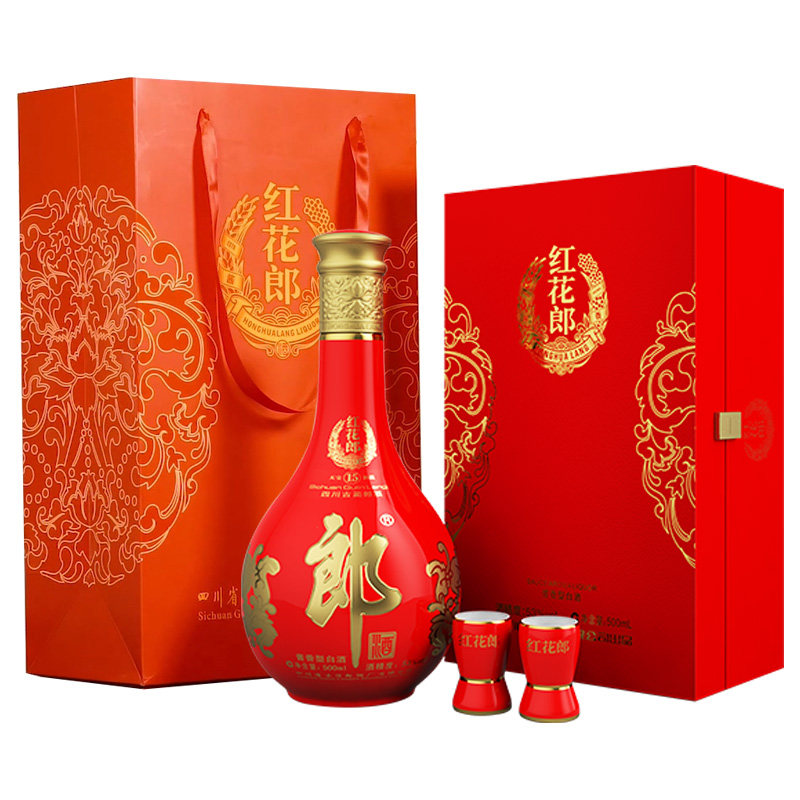 郎酒红花郎礼盒53度500ml香型白酒礼品品酒单瓶礼国产