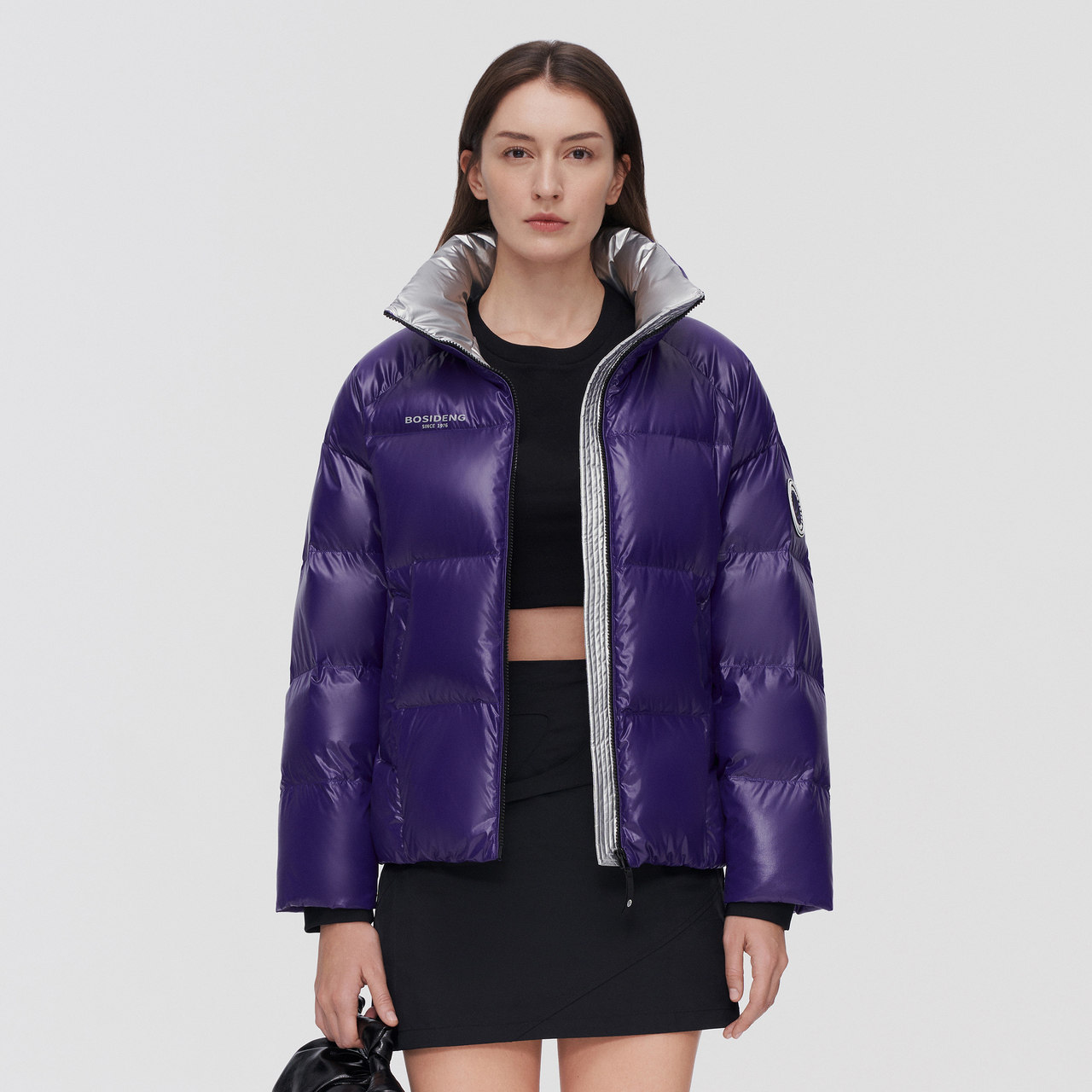 波司登2021新款羽绒服女泡鹅绒西装宽松保暖防风羽绒服