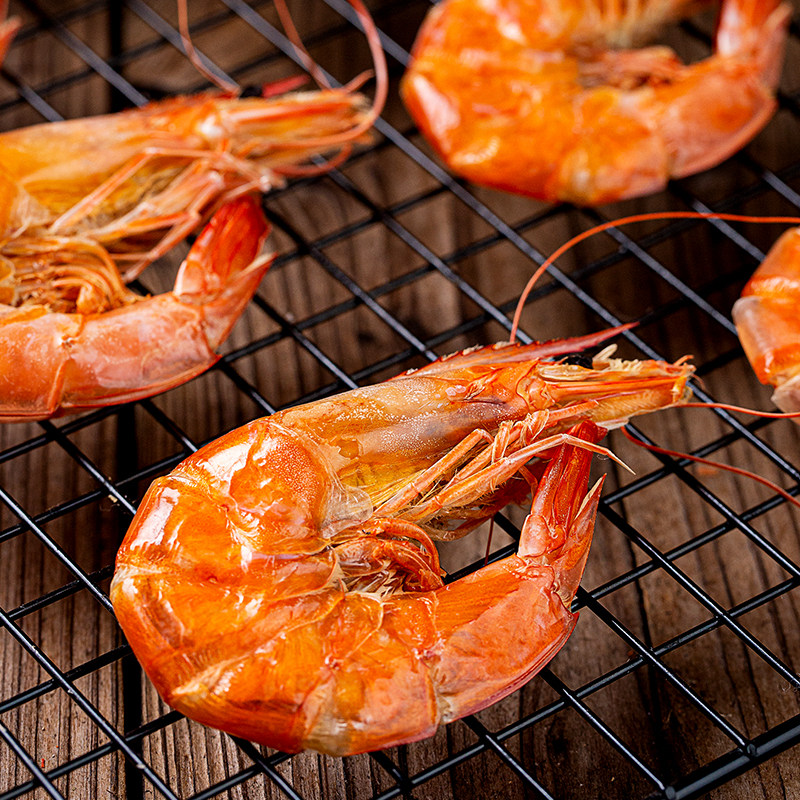 烤虾干即食大号特大炭烤对虾干温州东海特产无盐大虾海鲜干货零食