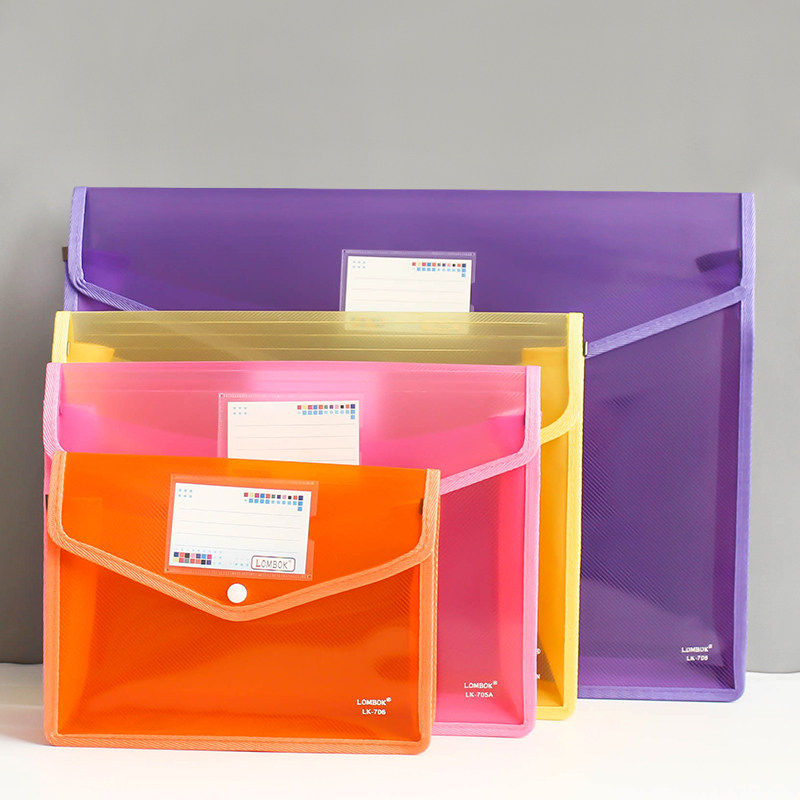 大号a3文件袋a4收纳按扣学生试卷分类大容量文件袋