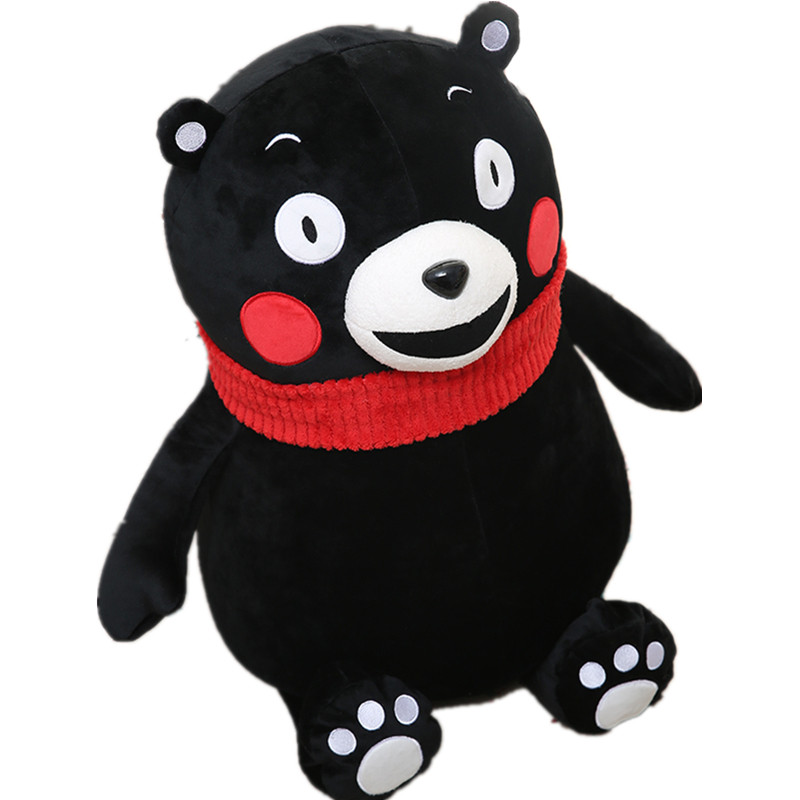 公仔卡通日本吉祥物熊本县本县大黑黑熊熊本熊毛绒玩具毛绒布艺类玩具