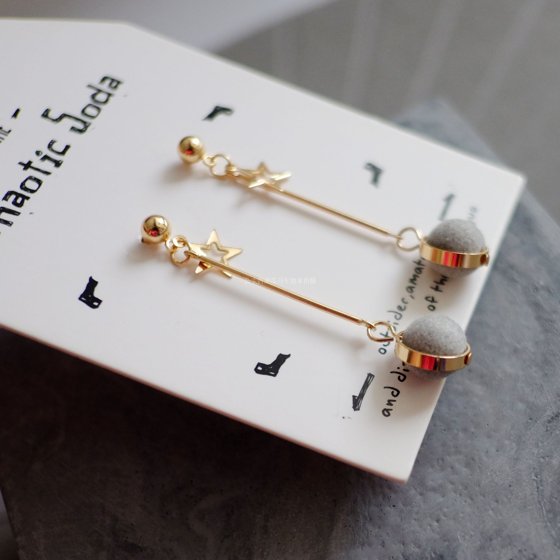 莫奈现代艺术athflow耳钉耳坠耳饰吊带连衣裙帅气别致耳钉