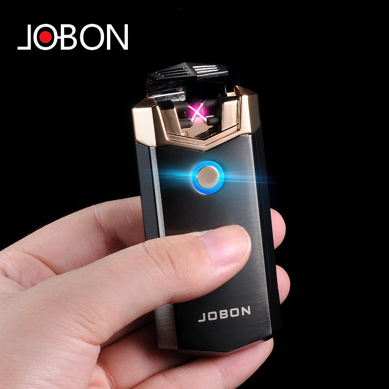 jobon中邦充电打火机 双电弧感应创意防风usb电子点烟器激光刻字