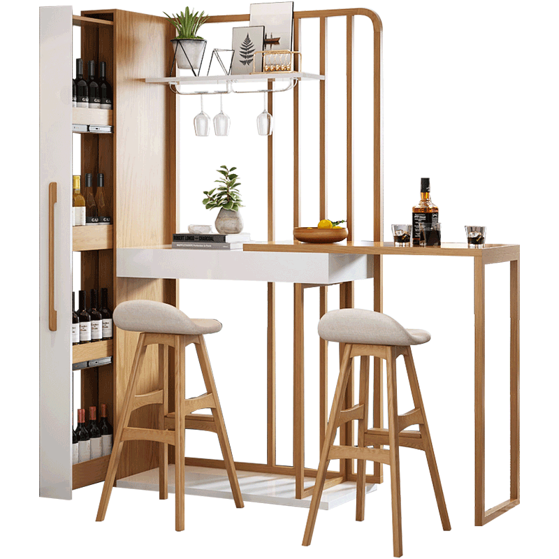 吧台三口家具现代简约家用酒柜屏风风间厅玄关隔断酒柜