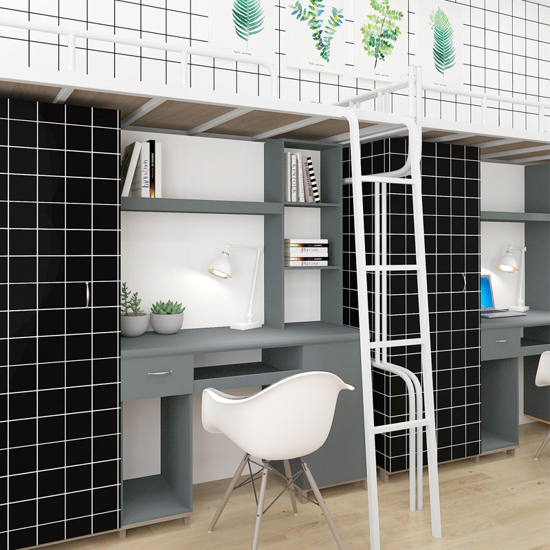 宿舍墙纸自粘防水大学生寝室男生女生卧室桌面壁纸贴纸pvc墙纸