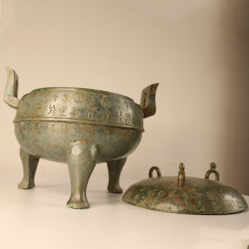 战国中山王鼎青铜器仿古铜器青铜鼎铭文鼎金属工艺摆件