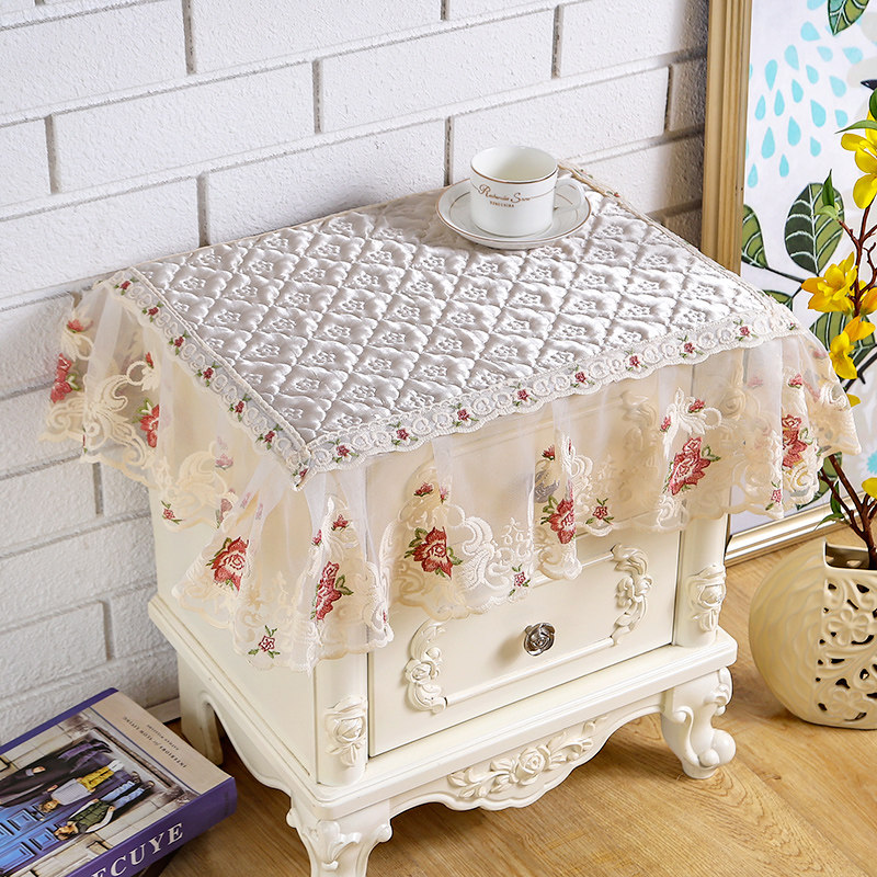 欧式多用床头柜罩布艺小桌布防尘罩
