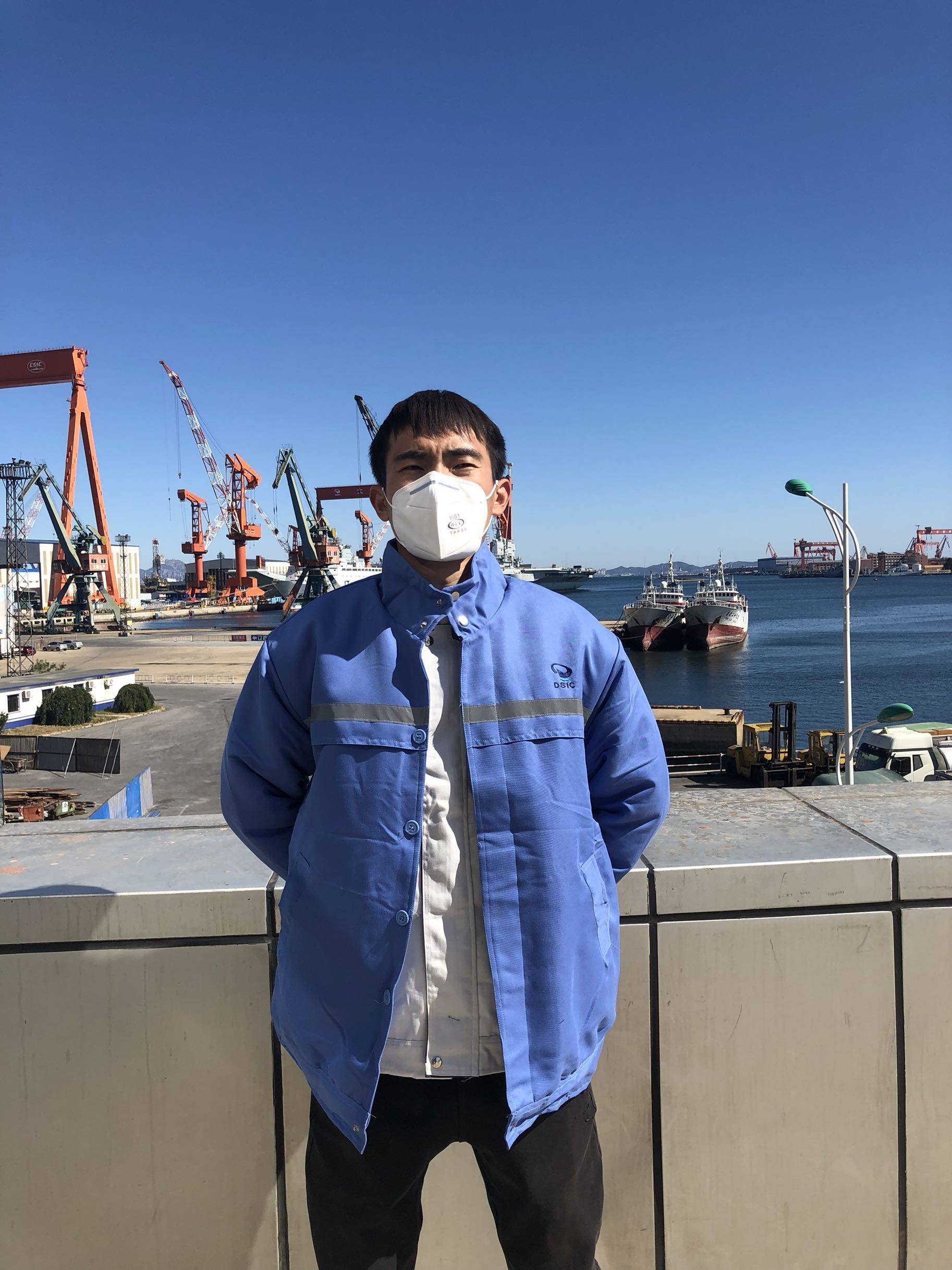 大连船厂秋冬马甲工作服棉服中远加厚防护服