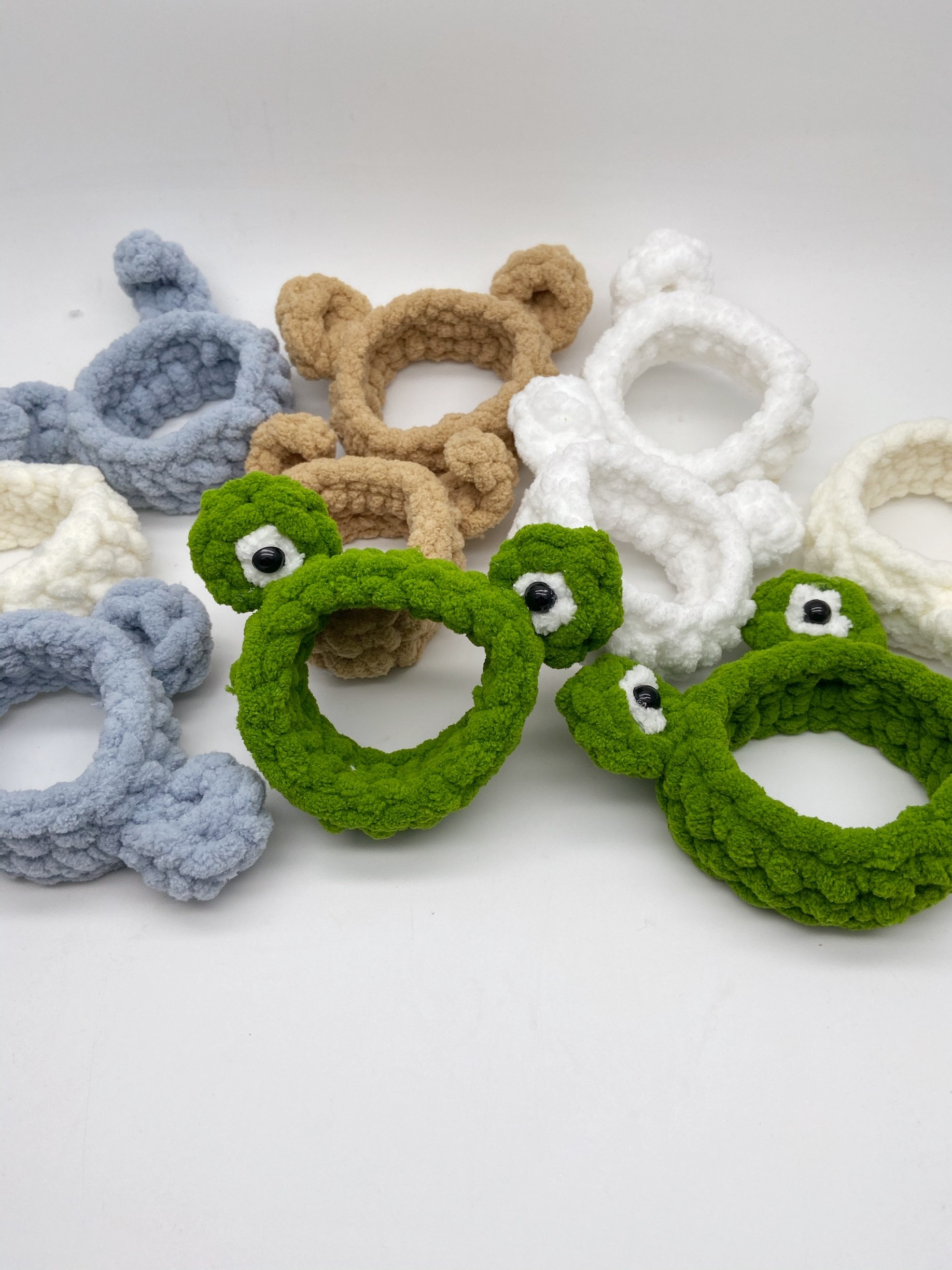 青蛙手环小熊手环兔子手环diy毛线钩针编织送男女朋友新手材料包