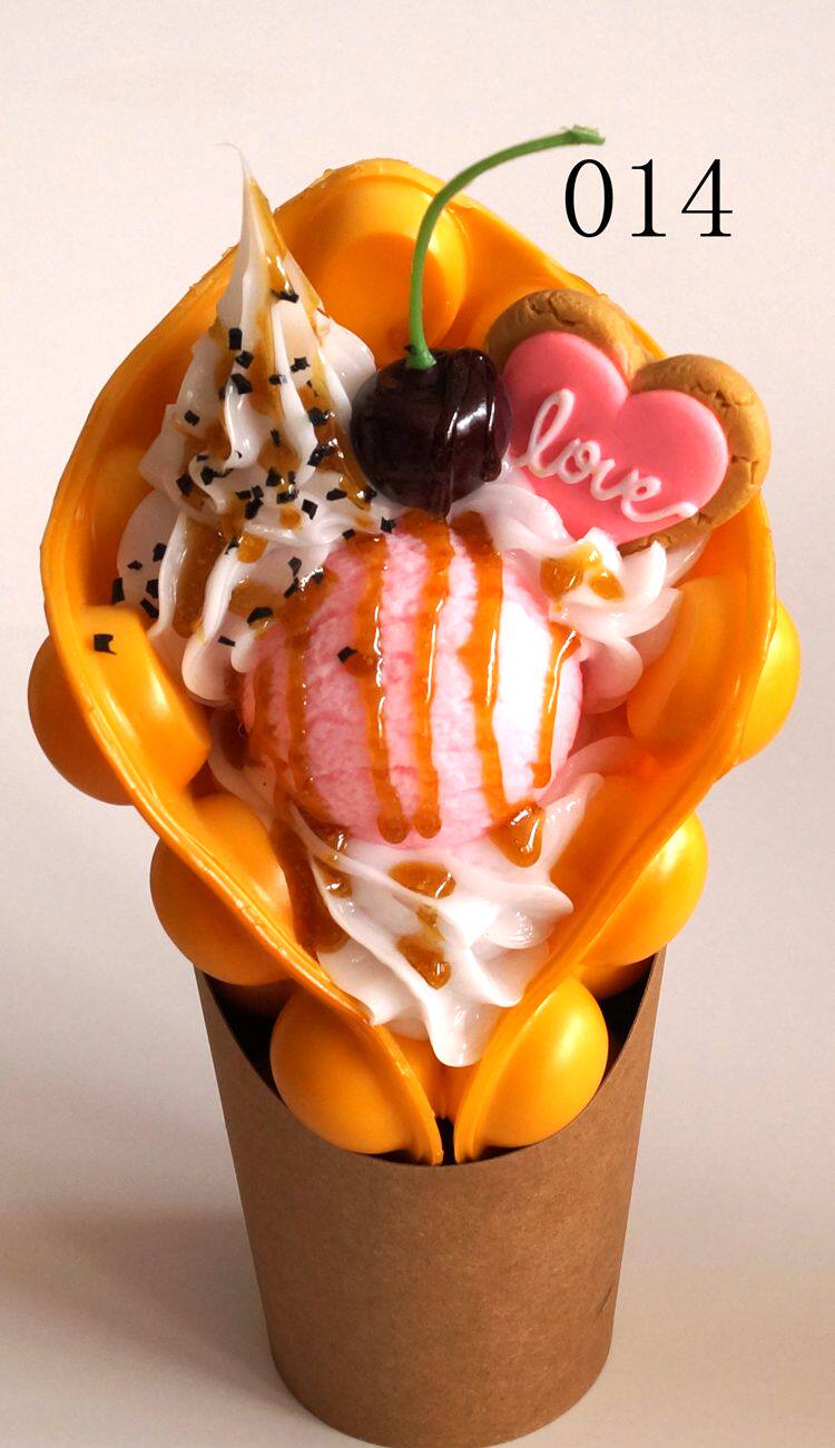 鸡蛋道具仿真模型水果蛋糕港式冰淇淋样品展示仿真水果