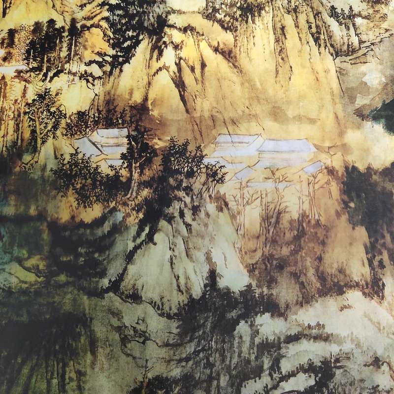 张大千庐山图新中式书法国画真迹现代酒店中堂国画