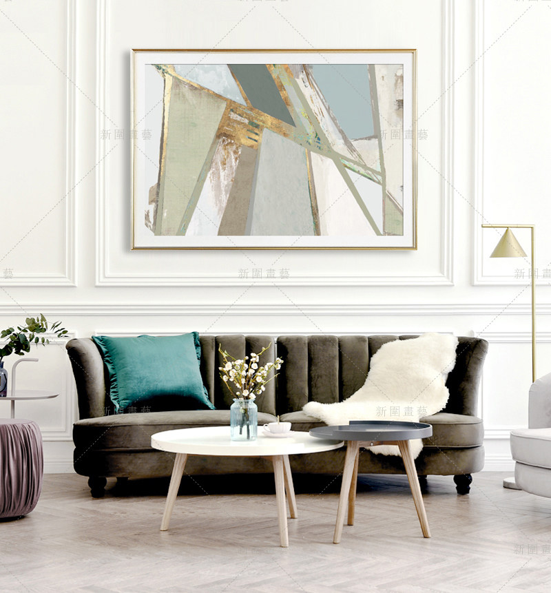 美式法式客厅玄关装饰画原版进口画芯北欧后现代现代装饰画