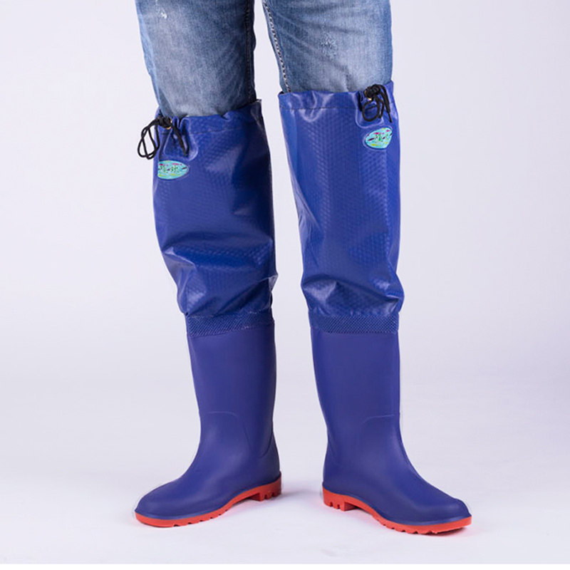 连体鱼水钓鱼户外雨靴耐磨防滑超高长筒靴男雨鞋