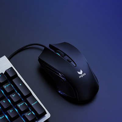 雷柏v20s游戏电竞电脑笔记本大手发光编程吃鸡有线鼠标