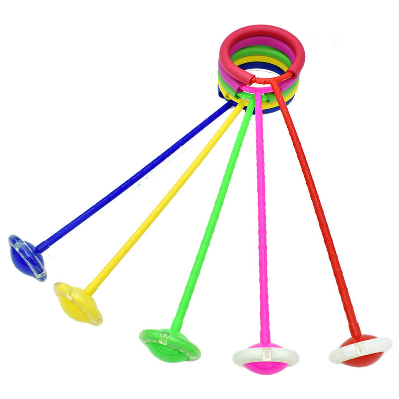 脚环夜光跳跳球儿童脚上呼啦圈单脚甩旋转甩腿闪光跳跳球