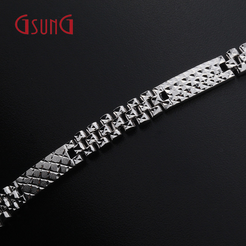 铂金gsungpt950手链男女女款手表表链白金闪亮手饰