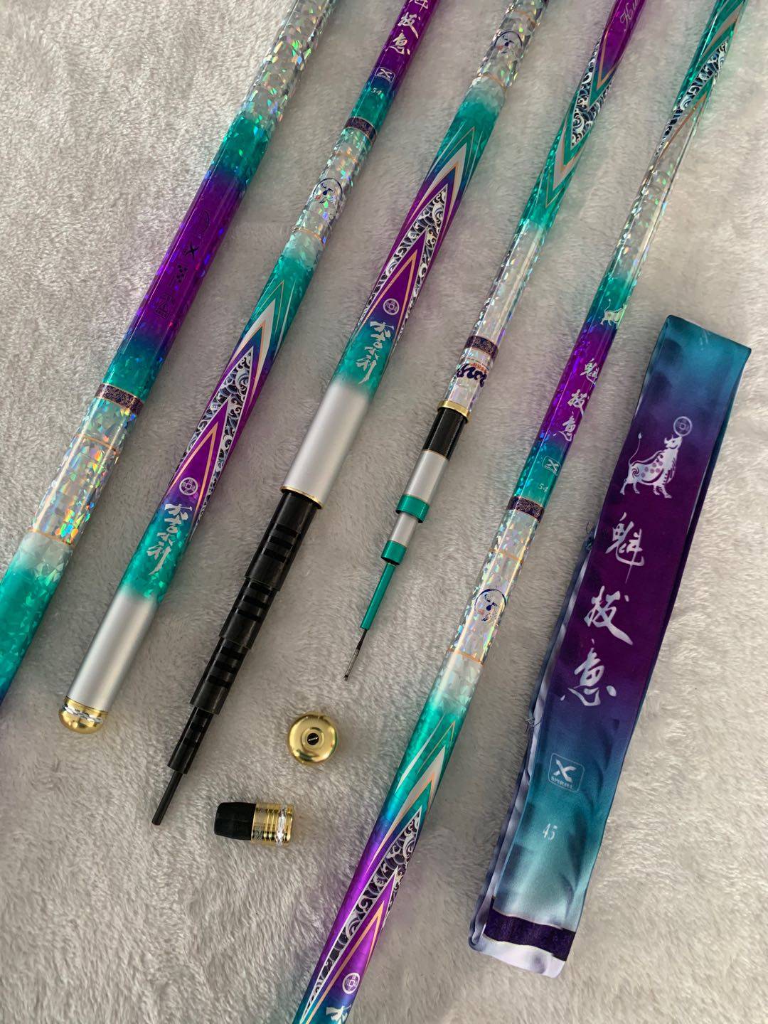 正品魁拔调高碳逆青鱼竿台钓竿坑鱼八工竿