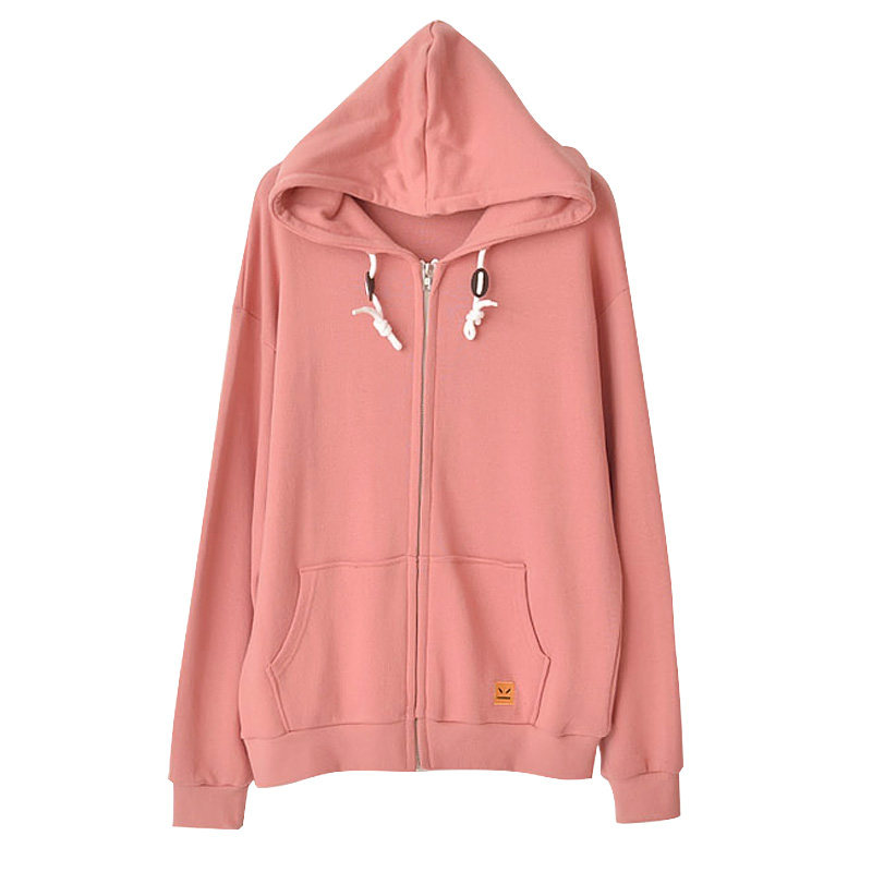 纯棉连帽卫衣拉链外套2022新款女韩版潮春秋宽松bf慵懒风ins潮