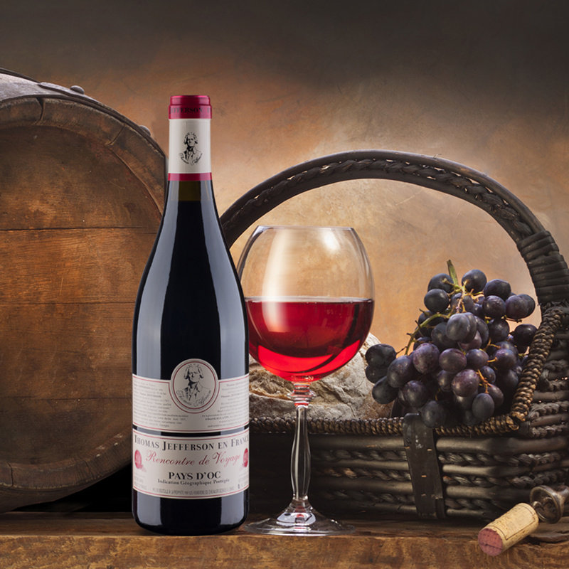 杰斐红酒法国原瓶进口奥克产区igp葡萄酒送礼干红静态葡萄酒