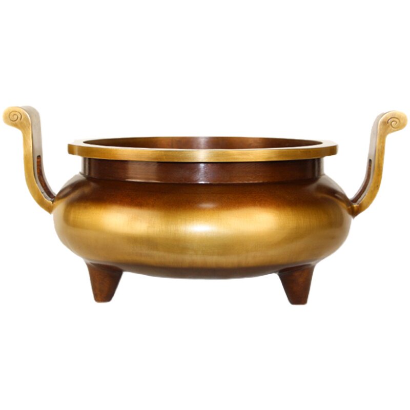 香炉纯铜特大号宣德寺庙供佛焚香道家家用室内香薰炉