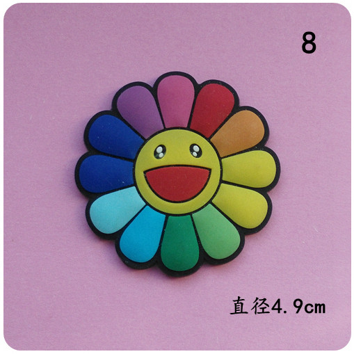 胸针包邮彩色笑脸向日葵徽章软胶奖励儿童pvc胸针