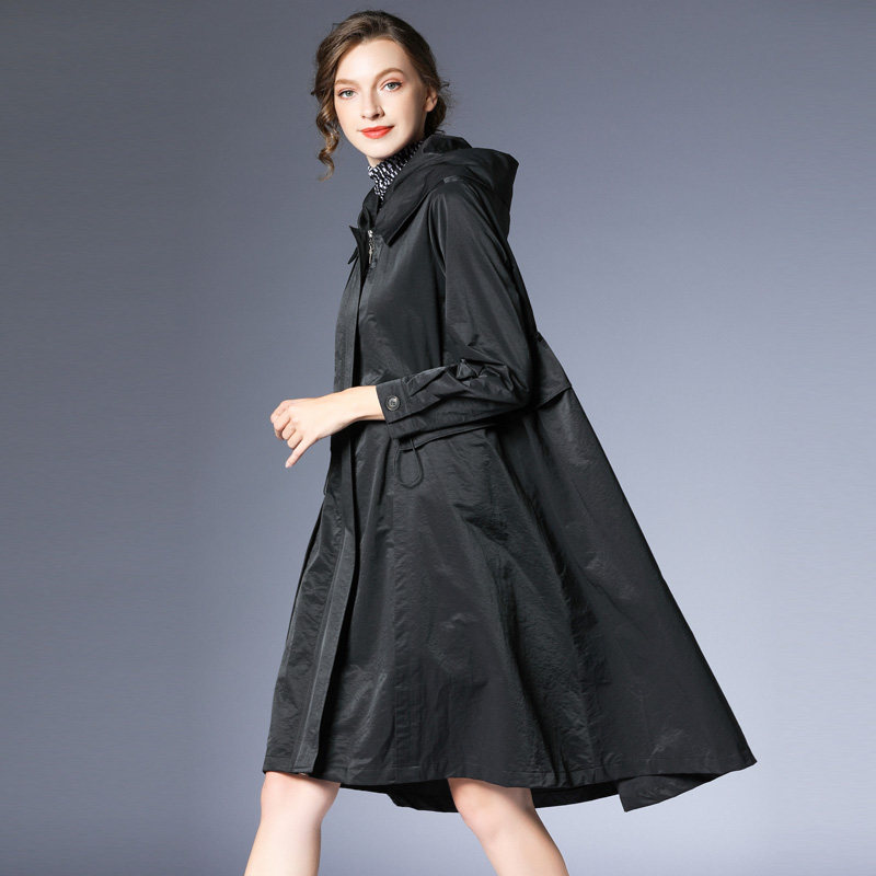 咫尺风衣外套百搭休闲拉链2020中长女装新款风衣