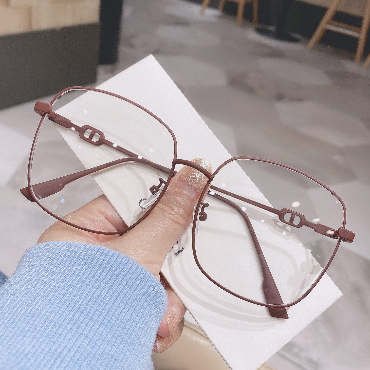 2020近视眼近视眼镜蓝光磨砂网红男韩版镜架平光防蓝光镜