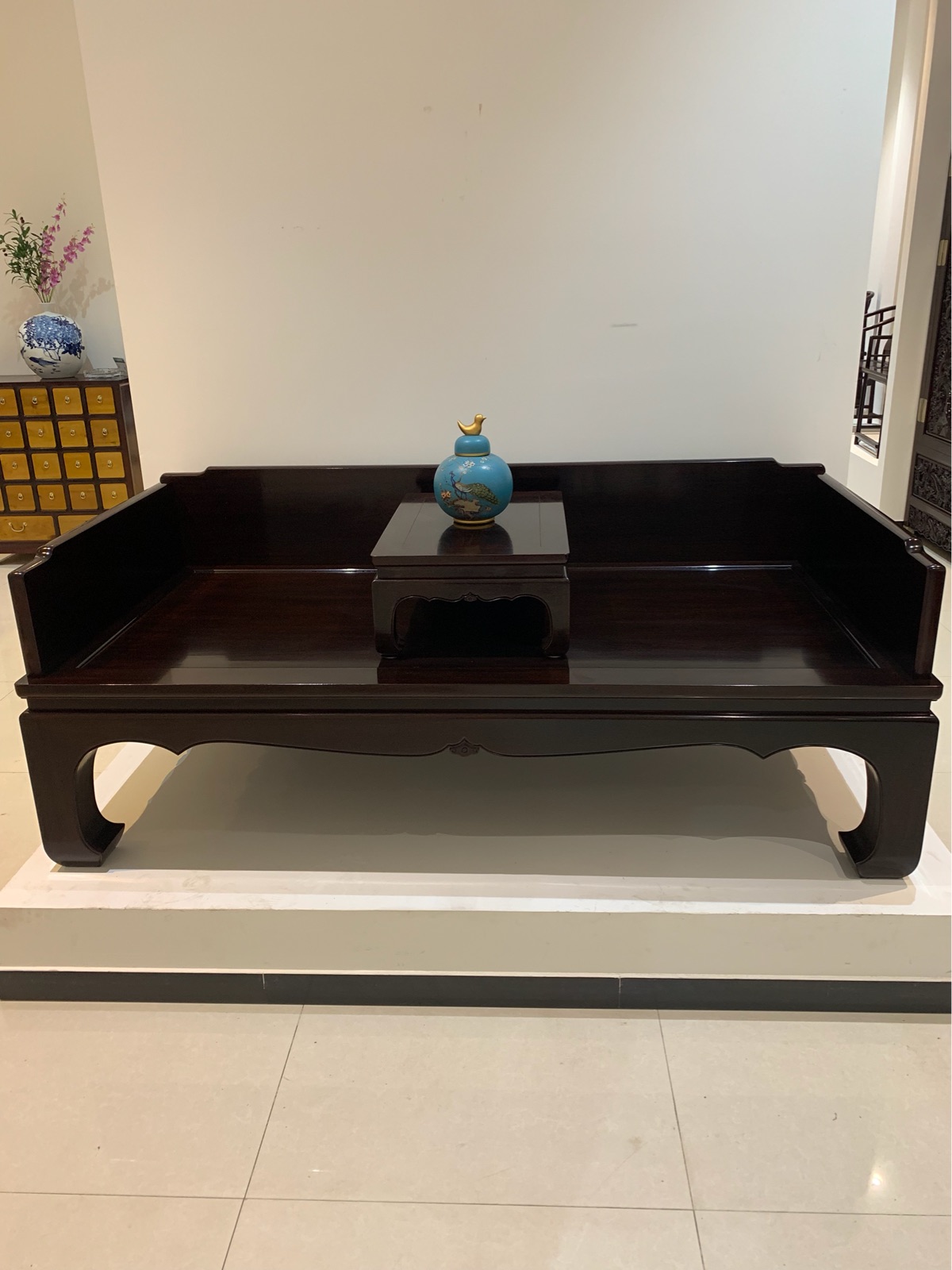 赞比亚新款血檀家具非洲小叶紫檀故宫实木红木罗汉床