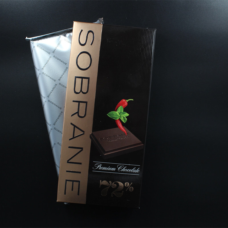 俄罗斯进口低脂低糖零食百年3050728590g纯黑巧克力2块黑巧克力