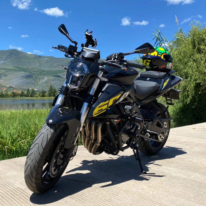 倒车适用钱江改装后视镜迅龙502c黄龙摩托车后视镜