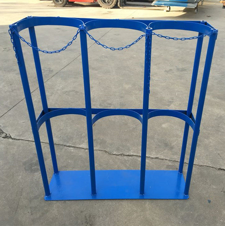 40l固定架侧面带轮单瓶钢瓶架氧气瓶放置架实验室气瓶支架