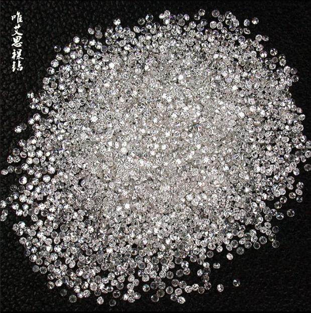 小碎钻厘石天然小裸钻批发足反圆钻钻石结婚戒指配石3-9厘石批发