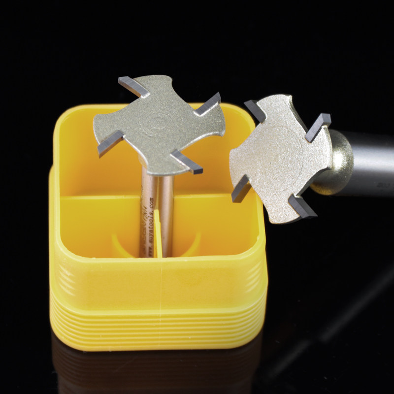 正品台湾雅登四齿t型刀开槽拉线拆口木工刀头电木修边机锣铣刀具