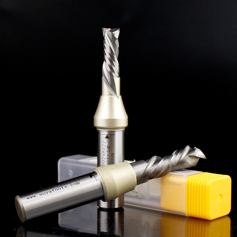 雅登复合螺旋刀具木工开料直刀雕刻机钨钢铣刀人造板防爆合金刀头